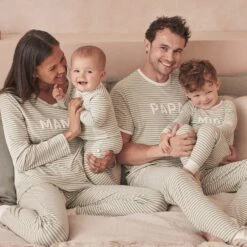 Men's Striped Ribbed Pajama Set 16 Men's Striped Ribbed Pajama Set -Baby Clothing Shop 0018 SAGEMATCHINGFAMILYRIBBED 298