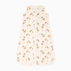 Giraffe Print Muslin Front Opening Sleep Sack 0.5 TOG