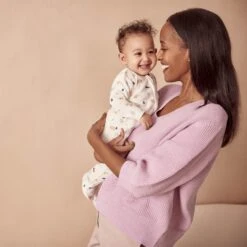 Bear Print Clever Zip Baby Pajamas -Baby Clothing Shop BEAR PRINT ZIP UP SLEEPSUIT HAT SET 301 WEB