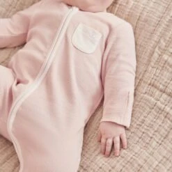 Clever Zip Baby Pajamas -Baby Clothing Shop BLUSHSTRIPECLEVERZIPSLEEPSUIT 1 dfdd54cf b523 4fb3 b492 5fe0d74f0b8d