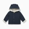 Bear Print Ribbed Reversible Jacket 2 Bear Print Ribbed Reversible Jacket -Baby Clothing Shop Bear Print Ribbed Reversible Coat 01 1