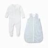 Sea Stripe Front Opening Bedtime Set 1.5 TOG 2 Sea Stripe Front Opening Bedtime Set 1.5 TOG -Baby Clothing Shop BlueStripeFrontOpeningBedtimeSet1.5TOG Ocean sleepwear Sets