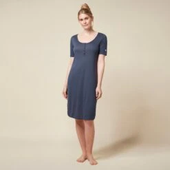 Maternity & Nursing Nightgown -Baby Clothing Shop Bump to Baby Nightdress navy not pregnant 1