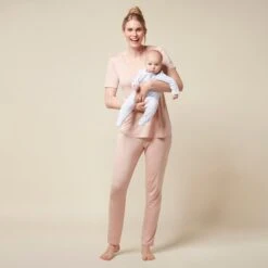 Maternity & Nursing Pajamas -Baby Clothing Shop Bump to Baby Pyjamas blush not pregnant 2
