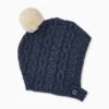 Cable Knit Bonnet Hat -Baby Clothing Shop CableKnitBonnetHat FRONT