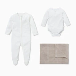 Welcome Home Set 19 Welcome Home Set -Baby Clothing Shop Cellular blanket set Taupe