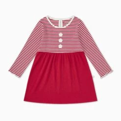 Ruby Stripe Ribbed Dress -Baby Clothing Shop ChristmasBodysuitDress 2 3y A