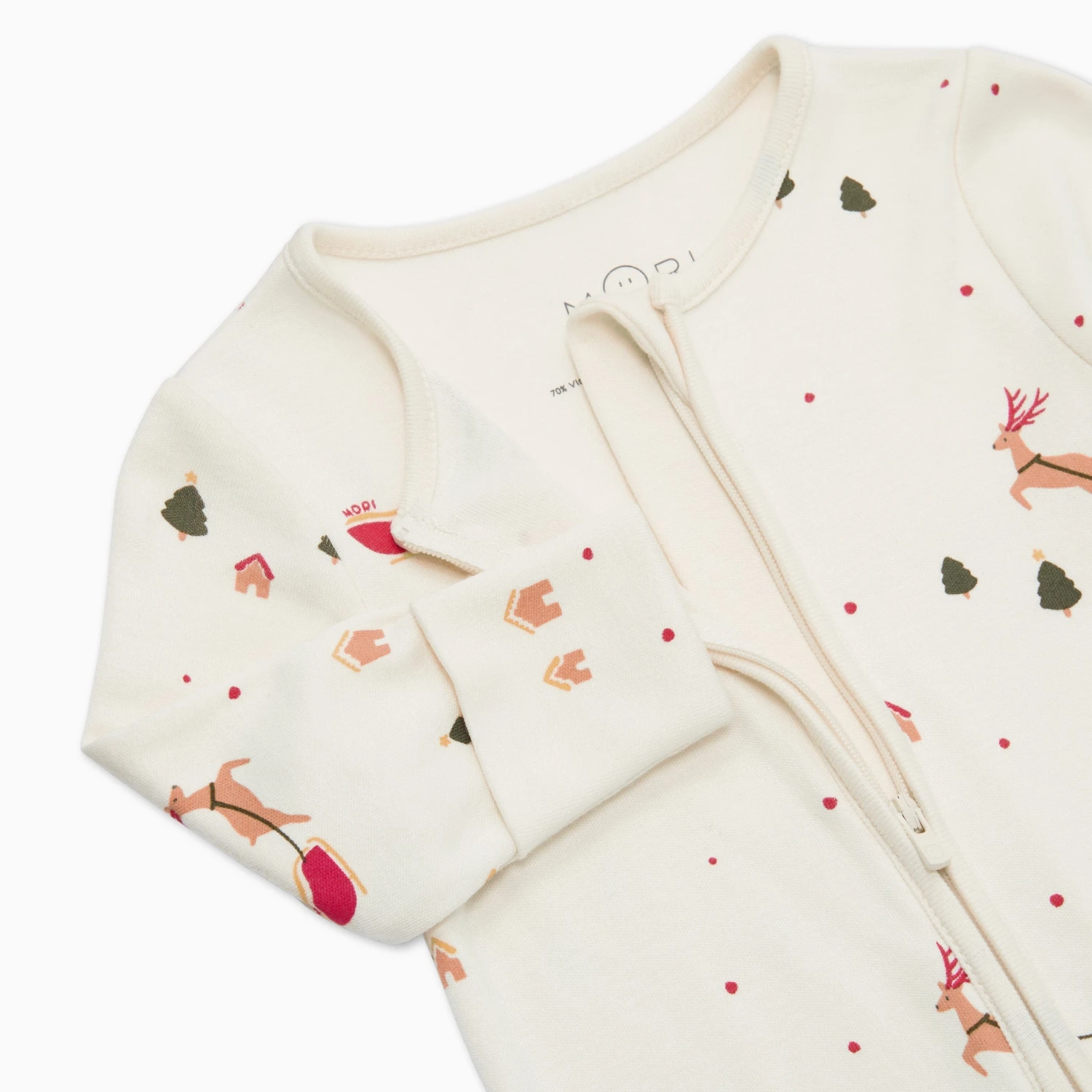 Festive Print Clever Zip Romper 4 Festive Print Clever Zip Romper - Image 2