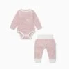 Ruby Stripe Long Sleeve Bodysuit & Joggers Outfit 1 Ruby Stripe Long Sleeve Bodysuit & Joggers Outfit -Baby Clothing Shop Christmas ruby stripe ls bs joggers