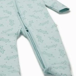 Crocodile Clever Zip Romper 4 Pack -Baby Clothing Shop Clever Zip Crocodile Sleepsuit Bottom detail 21bf1710 6e1e 4a10 9222 6ef9ac57d55b