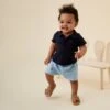 Organic Cotton Polo & Shorts Outfit -Baby Clothing Shop Copy of Chambray shorts and Mori t KYRIE 69 copy