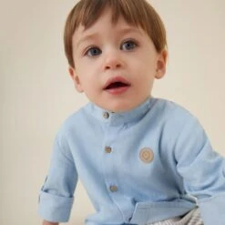 Organic Cotton Chambray Long Sleeve Shirt -Baby Clothing Shop Copy of Denim shirt HUNTER 0276 2 copy