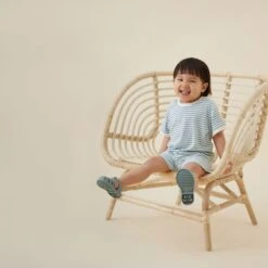 Sea Ribbed Stripe Tee & Shorts Outfit