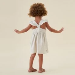 Striped Organic Cotton Frilled Dress -Baby Clothing Shop Copy of Striped Organic Cotton Frilled Dress YELAYNA 0061 copy