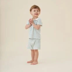 Striped Terry Towelling Polo & Shorts Outfit -Baby Clothing Shop Copy of Striped Terry Towelling Polo Shirt Striped Terry Towelling Shorts HUNTER 0380 copy