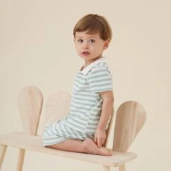 Striped Terry Towelling Polo & Shorts Outfit -Baby Clothing Shop Copy of Striped Terry Towelling Polo Shirt Striped Terry Towelling Shorts HUNTER 0388 copy