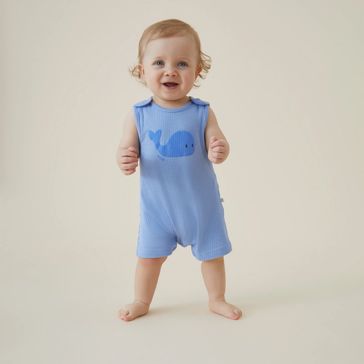 Whale Ribbed Beach Romper 4 Whale Ribbed Beach Romper - Image 2