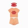 Crab Ribbed Tee, Shorts & Hat 1 Crab Ribbed Tee, Shorts & Hat -Baby Clothing Shop CrabRibbedShortSleeveOutfitwithhat