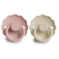 Frigg Daisy Natural Rubber Pacifier 2 Pack 10 Frigg Daisy Natural Rubber Pacifier 2 Pack -Baby Clothing Shop Daisy Natural Rubber Daisy Pacifier 2 Pack Blush Cream 2