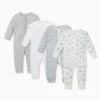 Dino Zip Romper 4 Pack -Baby Clothing Shop Dino Zip Sleepsuit 4 Pack footless