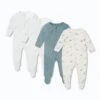 Dino Clever Zip Baby Pajamas 4 Pack 2 Dino Clever Zip Baby Pajamas 4 Pack -Baby Clothing Shop Dino Clever Zip Sleepsuit 4 Pack