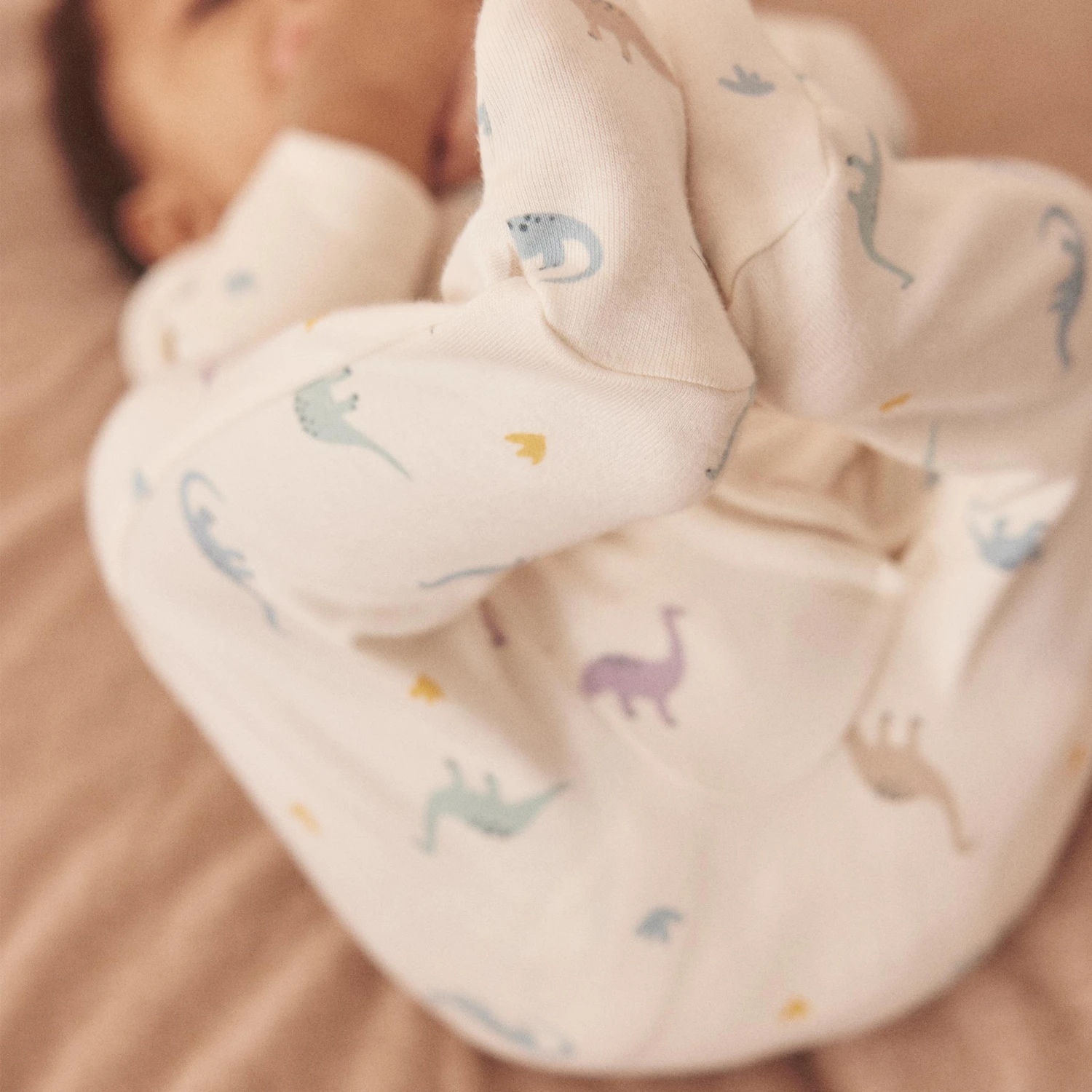 Dino Print Clever Zip Baby Pajamas 7 Dino Print Clever Zip Baby Pajamas - Image 5