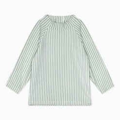 Sage Stripe Seersucker Rashguard