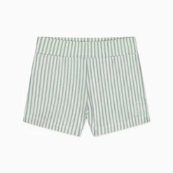 Sage Stripe Seersucker Swim Trunks