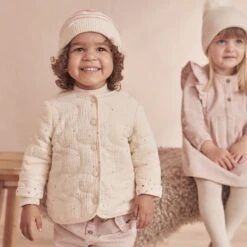 Polka Dot Quilted Jacket -Baby Clothing Shop FLORALFRILLEDCOLLARDRESS TIGHTSOUTFIT FLORALFRILLEDOVERSIZEDSWEATER RIBBEDLEGGINGS ROSE 098