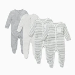 Snap Baby Pajamas 4 Pack