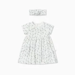 Floral Dress & Headband Outfit