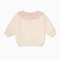 Floral Frilled Oversized Sweater -Baby Clothing Shop FloralFrilledOversizedSweatshirt 2