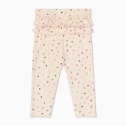 Floral Ribbed Frilled Leggings 8 Floral Ribbed Frilled Leggings -Baby Clothing Shop FloralRibbedFrilledLeggings 2