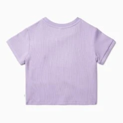 Flower Ribbed Short Sleeve Tee -Baby Clothing Shop FlowerRibbedShortSleeveT Shirt 2 3y BK
