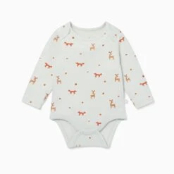 Fox Print Long Sleeve Bodysuit