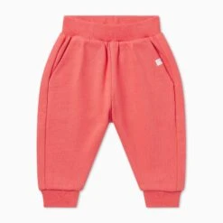 Organic Cotton Oversized Joggers -Baby Clothing Shop GenerationKindJoggers Coral 1