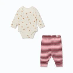 Gingerbread Bodysuit & Ribbed Leggings Outfit