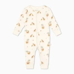 Giraffe Print Clever Zip Romper
