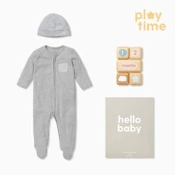 Baby Milestone & Clever Zip Baby Pajamas Gift Set