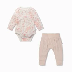 Gruffalo Foxglove Pink Bodysuit & Ribbed Joggers Outfit