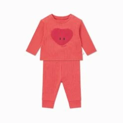 Heart Ribbed Tee & Leggings Outfit