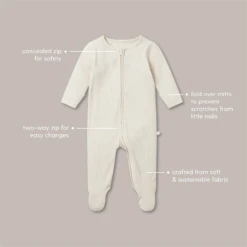 Ribbed Clever Zip Baby Pajamas 4 Pack -Baby Clothing Shop Infographics product PDP Ribbed Zip Sleepsuit 1 78250e33 d1d7 4cd8 9f39 f478aa50419b