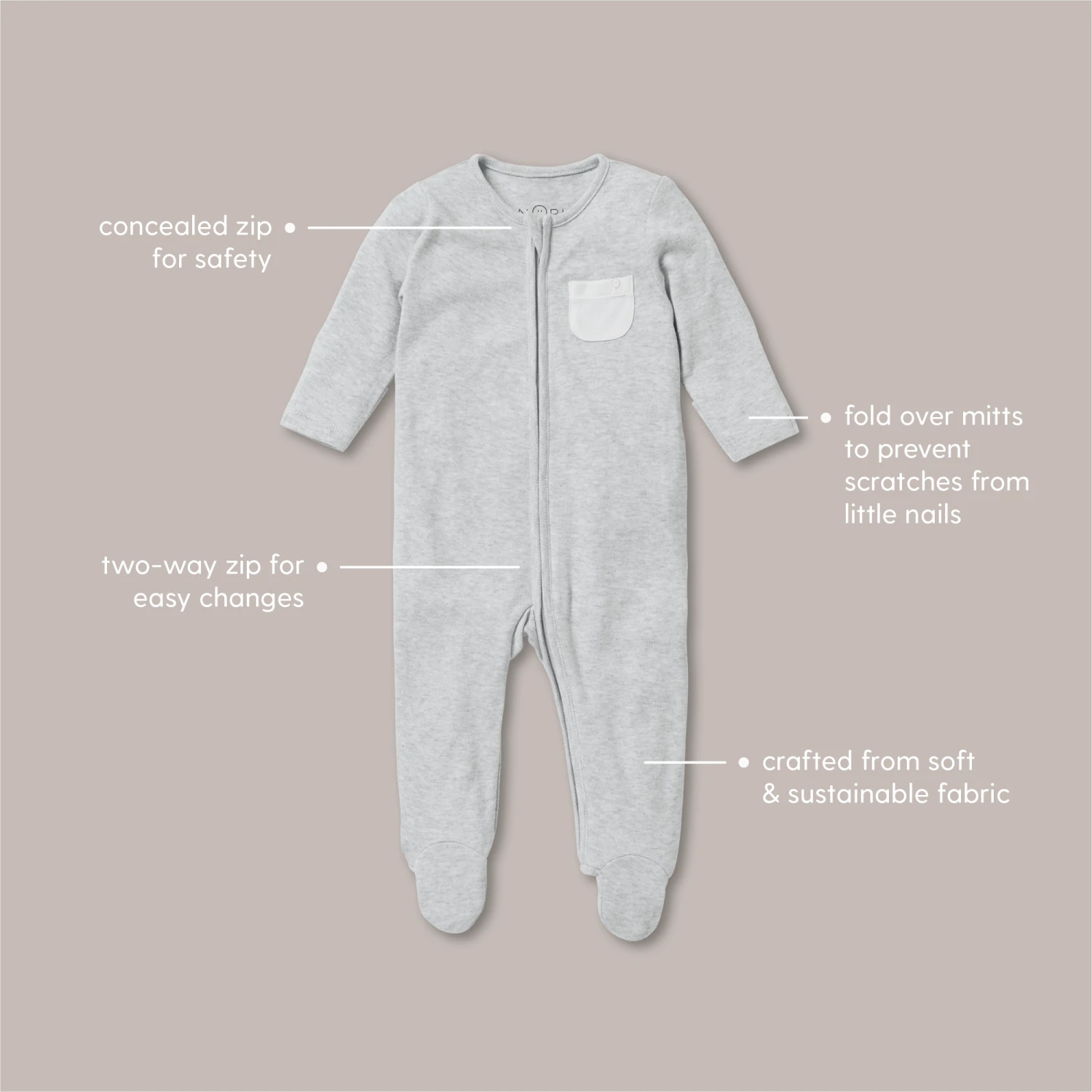 Safari Clever Zip Baby Pajamas 7 Safari Clever Zip Baby Pajamas - Image 5