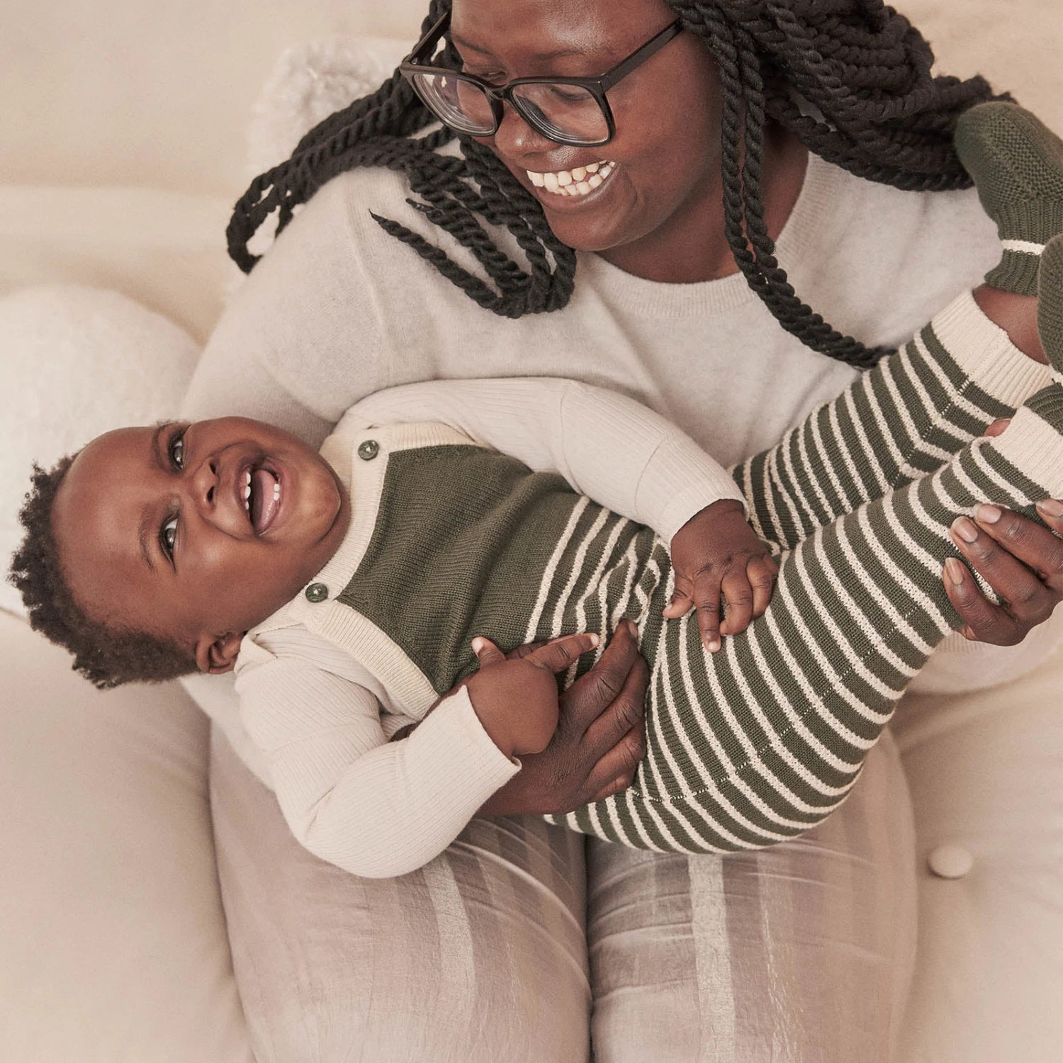 Knitted Striped Overalls 3 Knitted Striped Overalls