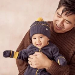 Chunky Knit Beanie Hat -Baby Clothing Shop KNITTED JUMPSUIT CHUNKY KNIT BEANIE HAT MITTENS SET NAVY MUSTARD 118 WEB acb17cc9 1f50 4f56 9021 17fd044bc555