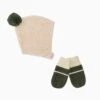 Knitted Bonnet Hat & Mittens Set -Baby Clothing Shop Knitted Bonnet Hat Mittens Set