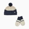 Knitted Colorblock Beanie & Mittens Set -Baby Clothing Shop Knitted Colourblock Beanie Mittens Set