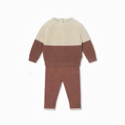 Knitted Colorblock Sweater & Leggings Outfit -Baby Clothing Shop Knitted Colourblock Jumper Leggings Outfit Oat Dusty Pink 176fdb65 ecd4 4b60 8e8a 11665816c3da