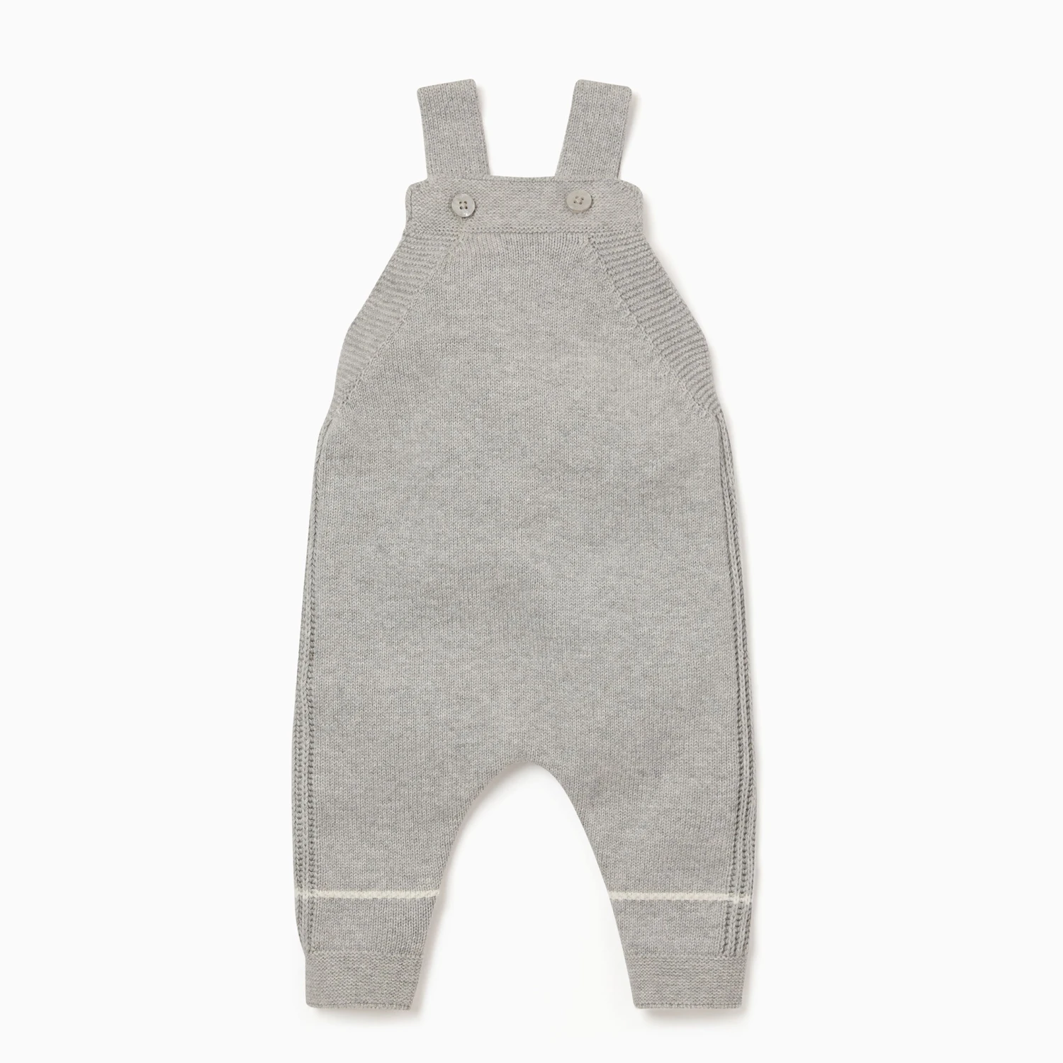 Knitted Grey Dungaree Overalls & Turtleneck Bodysuit Outfit 5 Knitted Grey Dungaree Overalls & Turtleneck Bodysuit Outfit - Image 3