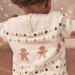Knitted Gingerbread Sweater & Joggers Outfit -Baby Clothing Shop Knitted Gingerbread Jumper Joggers Outfit 0125 copy